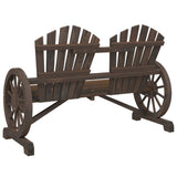 Garden Adirondack Chair Burnt look Solid Fir Wood 365096