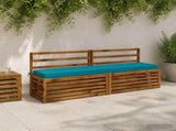 2-Piece Bench Cushions SOEST 2 pcs 100% Polyester Turquoise 950063