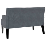 Chesterfield Bench Dark Grey 112 x 65.5 x 75 cm Velvet 42019287