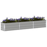 Planter Light Grey 290 x 50 x 45 cm Galvanised Steel 42018154