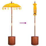 Balinese Parasol with Base 2 pcs Yellow 3433033
