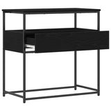 Console Table Black Oak 75 x 40 x 75 cm Engineered Wood 862938