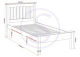 ZNTS Monaco 3' Bed Low Foot End 200-201-020