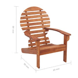 Garden Chair Natural Wood Solid Acacia Wood Standard Sturdy 46321