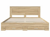 Bed Frame with Drawer with Headboard Manual Engineered Wood 3410306