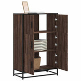 Highboard Brown Oak 68x35x106.5 cm Engineered Wood and Metal 849073