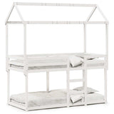 Bunk Bed without Mattress White 90x200 cm Solid Wood Pine 3282117