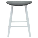 Dining Chairs 2 pcs White 46 x 37 x 63 cm Solid Rubber Wood 42020460