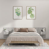 Bed Headboard with Cabinets Grey Sonoma Engineered Wood 3115754