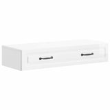 Wall-Mounted Side Table High Gloss White 87.5 x 34.5 x 17 cm 899349