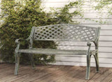 Garden Bench Green Cast Aluminium, Cast Iron Standard 317745