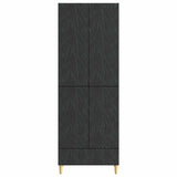 Cabinet Set 2 pcs Black Engineered Wood 3416692