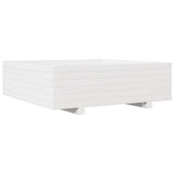 Garden Planter White 80x80x26.5 cm Solid Wood Pine 847309