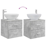 Bathroom Furniture Set 2 pcs Concrete Grey Engineered Wood 3403995