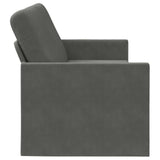 3 Seater Sofa Dark Grey 220 x 81 x 82 cm Corduroy Fabric 42041167