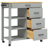 Kitchen Trolley MONZA 84x40x88.5 cm Solid Wood Pine 376113