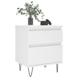 Bedside Cabinets 2 pcs White 40x35x50 cm Engineered Wood 830669
