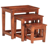 Nesting Tables 3 pcs Solid Acacia Wood 286263