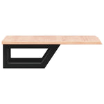 Basin Shelf Wall Mounted Steel and Solid Wood Oak 3302559