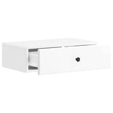 Wall-Mounted Side Table High Gloss White 59 x 34.5 x 17 cm 899169