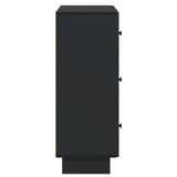 Drawer Cabinet Black 66 x 34.5 x 90 cm Engineered Wood 893916