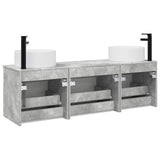 Bathroom Cabinet Set 3 pcs Concrete Grey 49 x 44.5 x 65.5 cm 3405780
