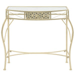 ZNTS Side Table French Style Metal 82x39x76 cm Gold 245936