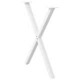 Dining Table Legs X-Shaped 2 pcs White 70x cm Steel 4012917