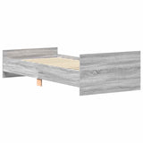 Bed Frame without Mattress Grey Sonoma 90x200 cm Engineered Wood 835930