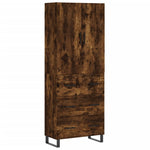 Highboard Smoked Oak 69.5x34x180 cm Engineered Wood 3195872