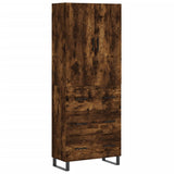 Highboard Smoked Oak 69.5x34x180 cm Engineered Wood 3195872