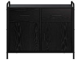 Sideboard Black Oak 73 x 33 x 81 cm Engineered Wood 8013830