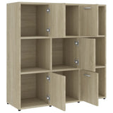 Book Cabinet Sonoma Oak 90x30x90 cm Engineered Wood 802933