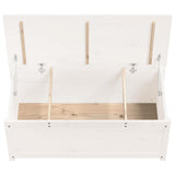 Storage Box White 110x50x45.5 cm Solid Wood Pine 823540