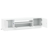 LED TV Cabinet White Engineered Wood 897345