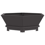 Fire Pit Black 75 x 75 x 28 cm Steel 858996