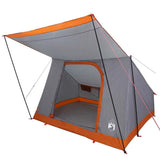 Camping Tent Grey and Orange 223 x 163 x 130 cm Taffeta 42001192