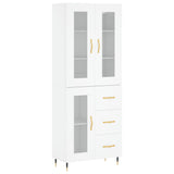 Highboard White 69.5x34x180 cm Engineered Wood 3198577