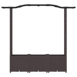 Raised Bed with Trellis and Roof Brown 164 x 40 x 142 cm PP 42032507