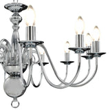Chandelier Silver 12 x E14 Bulbs 281622