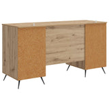 Desk with Shelf Artisan Oak 142.5 x 50 x 75 cm Engineered Wood 3414638