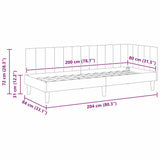 Corner Bed Frame with Headboard Wine Red 80 cm x 200 cm Velvet 42016332