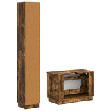 2 Piece Bathroom Cabinet Set HOORN Smoked Oak Engineered Wood 3417554