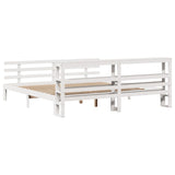 Bed Frame with Headboard without Mattress White 180x200 cm Super King 3306119