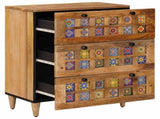 Sideboard Natural 60 x 33 x 75 cm Solid Mango Wood 4018263