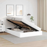 Storage Bed with Storage Pure White 137 x 190 cm Faux leather 3369973