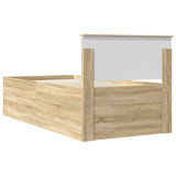 Bed Frame with Headboard Sonoma Oak 90 x 190 cm Engineered Wood 3408615