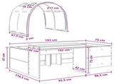 Bed with Tunnel 3 pcs Artisian Oak and Black Engineered Wood 3423700