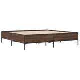 Bed Frame without Mattress Brown Oak 200x200 cm 3279781
