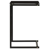 Side Table Black 40x40x60 cm Tempered Glass 322784